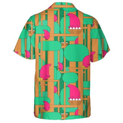 Funny Red Cardinal Bird On Tree Background Hawaiian Shirt, Hawaiian Shirt Gift, Christmas Gift