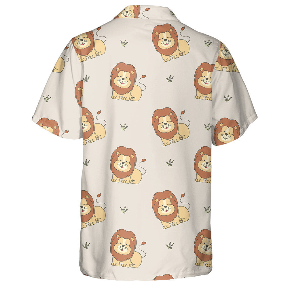 Lion miongháire Agus Féar Beag ar Chúlra Corcra Léine haváí, Bronntanas Léine haváí, Bronntanas Nollag