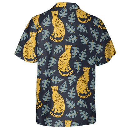 Wild Animals Jungle African Leopard And Leaves Hawaiian Shirt, Hawaiian Shirt Gift, Christmas Gift