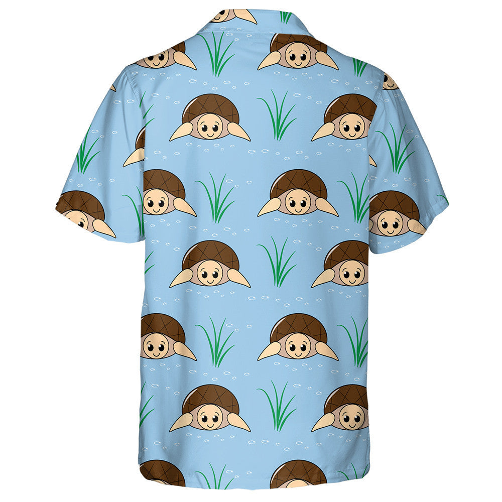 Face Of Funny Turtle In Water Hawaiian Shirt,Hawaiian Shirt Gift, Christmas Gift
