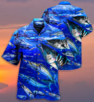 Fish Love Ocean Blue - Hawaiian Shirt, Hawaiian Shirt Gift, Christmas Gift