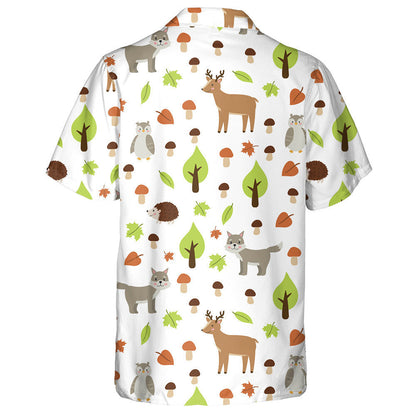 Gleoite Cartún Mac Tíre Gráinneog Agus Ulchabhán Léine Haváí Coillearnach an Fhómhair, Bronntanas Léine Haváís, Bronntanas Nollag