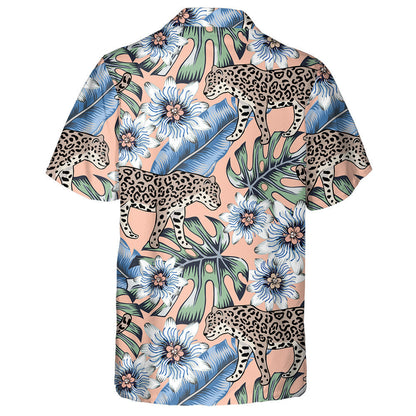 Bláthanna Ainmhithe agus Páise Liopard Teochriosach Cúlra Bándearg Léine haváí, Bronntanas Léine haváí, Bronntanas Nollag