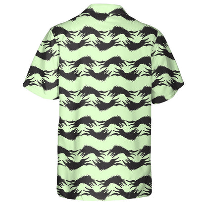 Silhouettes Of Wolf Attacks Horizontal Waves Hawaiian Shirt,Hawaiian Shirt Gift, Christmas Gift
