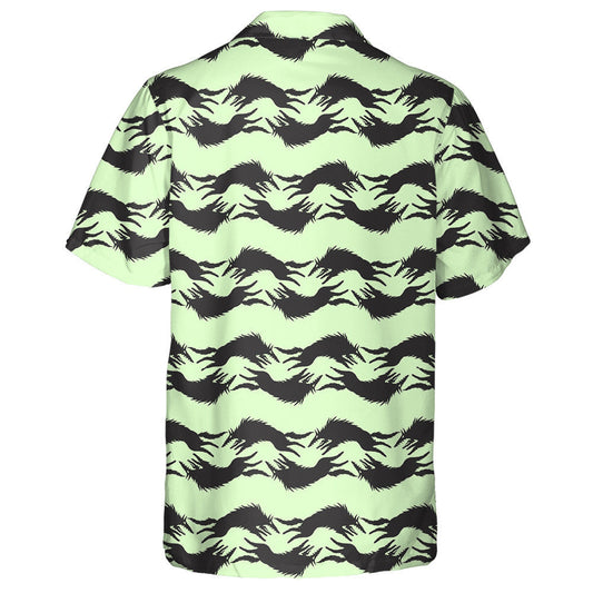 Silhouettes Of Wolf Attacks Horizontal Waves Hawaiian Shirt,Hawaiian Shirt Gift, Christmas Gift