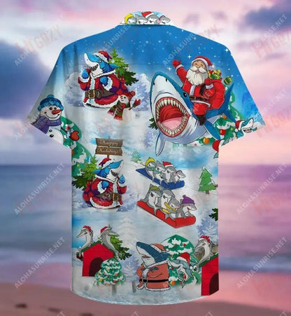 Siorcanna Nollag Léine Haváise Gearr Muinchille Samhraidh Léinte Crazy Léinte haváíais d'Fhir, Bronntanas Léine Haváís, Bronntanas Nollag