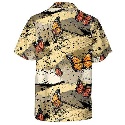 Theme Butterfly With Blobs And Spots Hawaiian Shirt,Hawaiian Shirt Gift, Christmas Gift