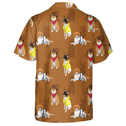 Beagle Dog Cowboy Clothes Background Hawaiian Shirt, Hawaiian For Gift