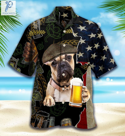 Patrún Bulldog Francach Agus Beoir Léine Haváís, Bronntanas Léine Haváíais, Bronntanas Nollag