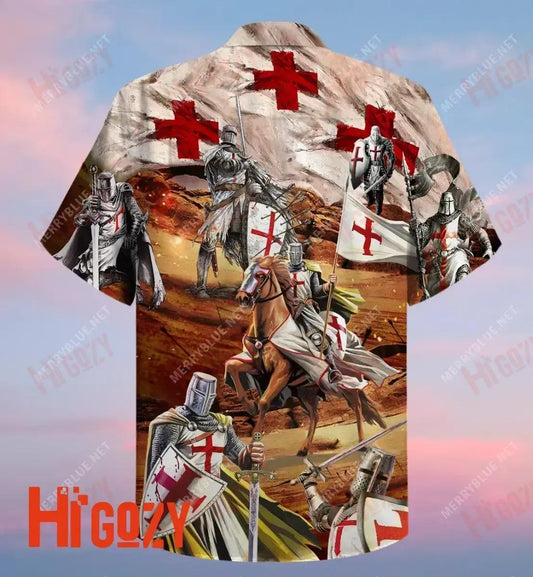 Leanbh le Dia Fear Creidimh Trodaí Chríost Léine Gearr Muinchille Unisex Caitheamh aimsire Léinte haváíais Léinte Crazy Léinte haváíais d'Fhir, Léine Haváís, Bronntanas Nollag