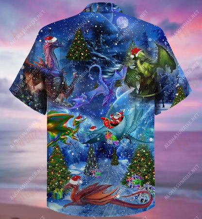 Fáilte go dtí Dragons na Nollag Léine Gearr Muinchille Gearr Laethanta Saoire Léinte T Haváíacha Léinte Haváise Oirbheartaíochta Léinte Greannmhar haváíais, Bronntanas Léine Haváís, Bronntanas Nollag