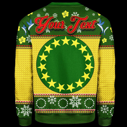 Cook Islands Custom Personalised Christmas Sweater - Santa Claus Polynesian Tattoo, Christmas Gift, Gift Christmas 2024