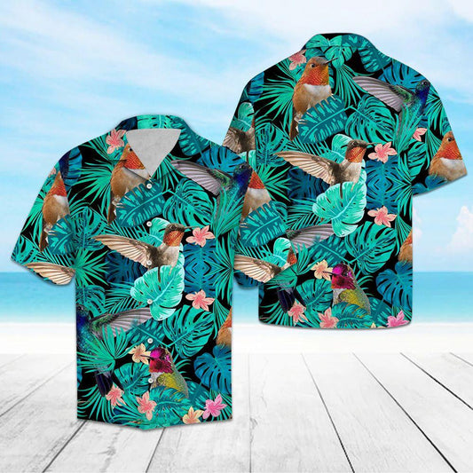 Nice Hummingbird Tropical Jungle Design Hawaiian Shirt,Hawaiian Shirt Gift, Christmas Gift