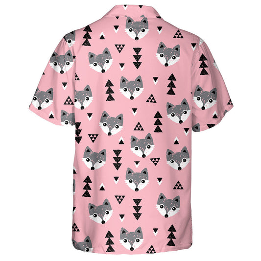 Cúlra Bándearg Geoiméadrach Leanbh Sionnach Leanbh Coillearnach ar Théamaí Bándearg Léine Haváís, Bronntanas Léine Haváíais, Bronntanas Nollag