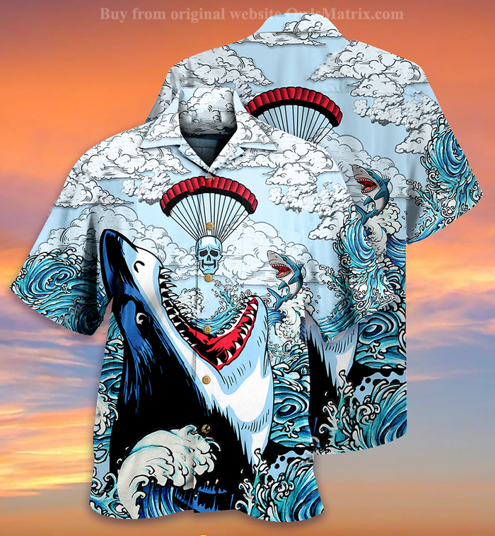 Shark Lvoe Skull Style - Hawaiian Shirt, Hawaiian Shirt Gift, Christmas Gift