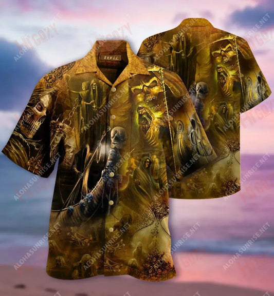 Téigh Go hIfreann Cloigeann Léinte Gearr Muinchille Unisex Caitheamh aimsire Léinte Haváís Saincheaptha Léinte Haváís Léinte haváíais d'Fhir, Bronntanas Léine Haváís, Bronntanas Nollag