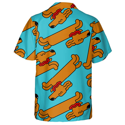 Watercolor Cute Dog Sleeping Isolated Background Hawaiian Shirt, Hawaiian Shirt Gift, Christmas Gift