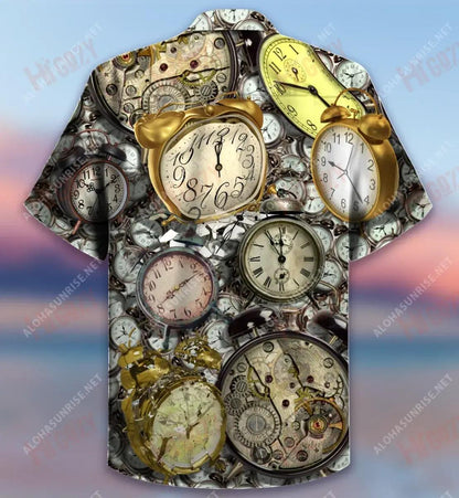 Maidin mhaith! Clog Aláraim Aláraim Unisex Léine Haváís Caitheamh aimsire Muinchille Gearr Léinte Crazy haváíais patrún Léine Haváís, Bronntanas Léine Haváís, Bronntanas Nollag