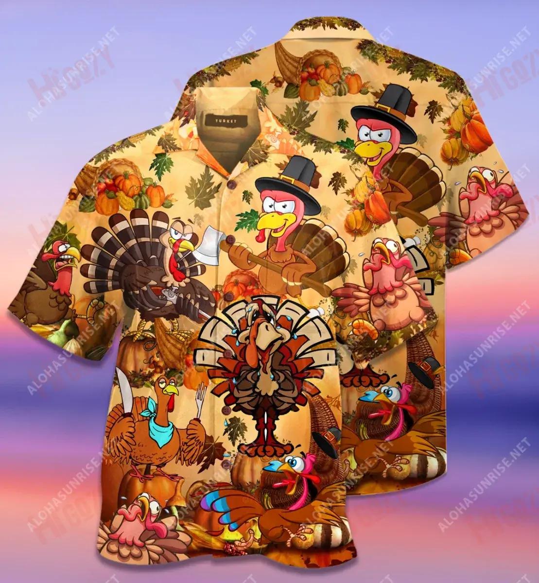 Lá na Tuirce Shona Buíochas Léine Gearr Muinchille Gearr Léinte T-aigéan Haváís Léinte Haváís Saincheaptha Patrún Léine Haváís, Bronntanas Léine Haváís, Bronntanas Nollag