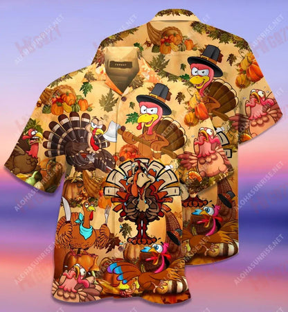 Lá na Tuirce Shona Buíochas Léine Gearr Muinchille Gearr Léinte T-aigéan Haváís Léinte Haváís Saincheaptha Patrún Léine Haváís, Bronntanas Léine Haváís, Bronntanas Nollag