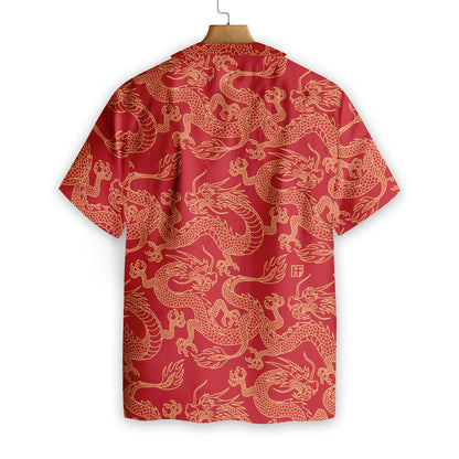 Oriental Dragon Red Theme Nice Design Hawaiian Shirt,Hawaiian Shirt Gift, Christmas Gift