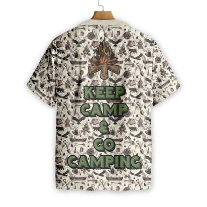 Keep Calm And Go Camping Hawaiian Shirt, Hawaiian Shirt Gift, Christmas Gift