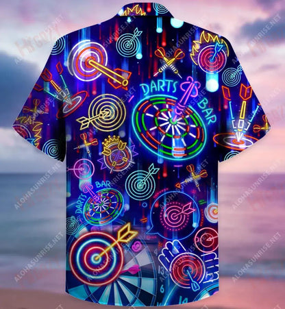 Born To Play Darts Shoot To Thrill Unisex Short Sleeve Shirt Ocean Hawaiian T Shirts Tactical Hawaiian Shirt Hawaiian Shirts For Men,Hawaiian Shirt Gift, Christmas Gift