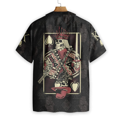 Ideal Skull King Of Spades Card Hawaiian Shirt, Hawaiian For Gift