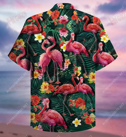 Léirímid Flamingo Léine Gearr Haváís Aigéan Aloha Léinte Crazy Léinte haváíais do Mhná, Bronntanas Léine Haváís, Bronntanas Nollag