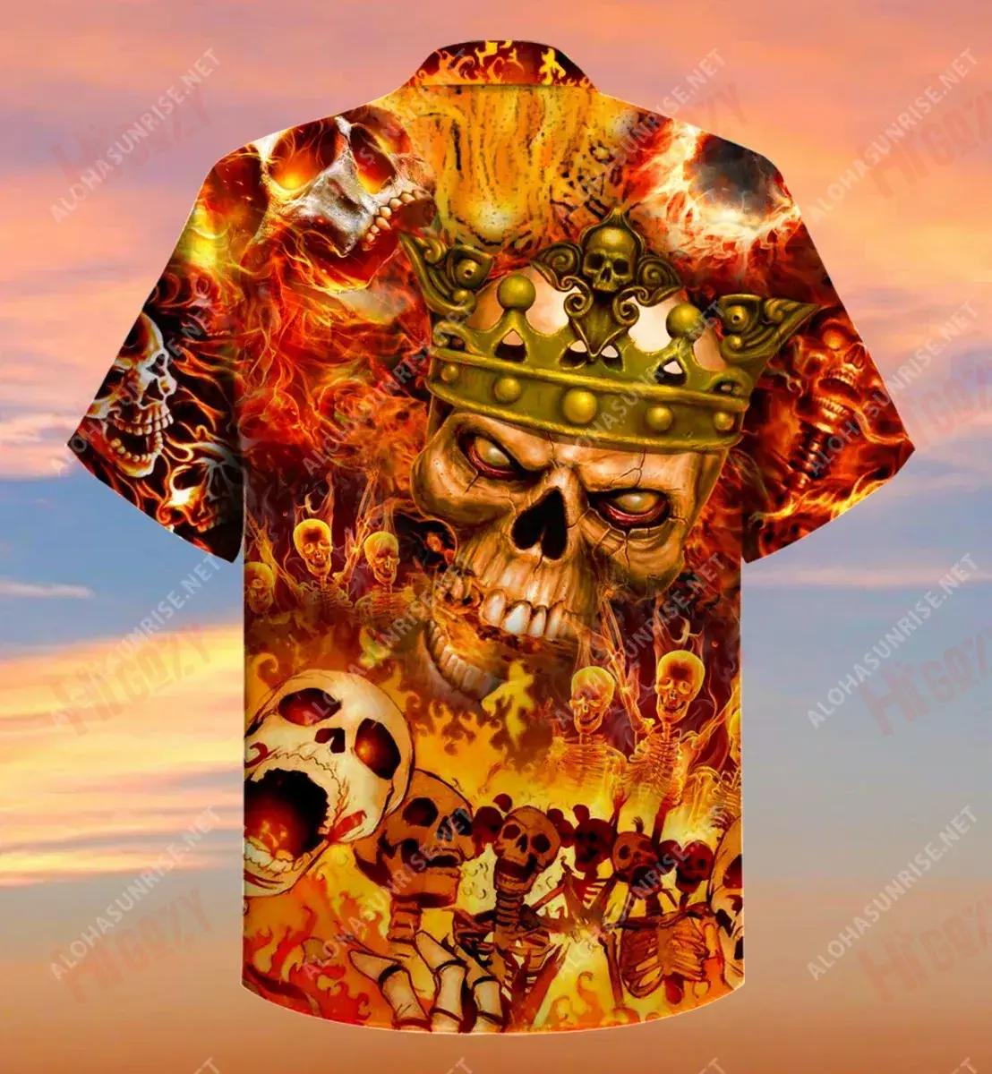 Mise Rí na Skull Domhanda Léine Ghearr Haváís Caitheamh aimsire Muinchille Gearr Na Léinte Haváise is Fearr Léinte Greannmhar Haváís, Bronntanas Léine Haváís, Bronntanas Nollag