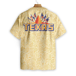 Texas Vintage Personalized Map Pattern Hawaiian Shirt,Hawaiian Shirt Gift, Christmas Gift