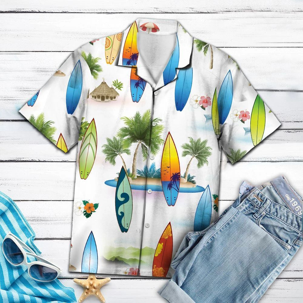 Bronntanas Colorful Surfboard Do Patrún Surf Lover Léine Haváís, Bronntanas Léine Haváís, Bronntanas Nollag