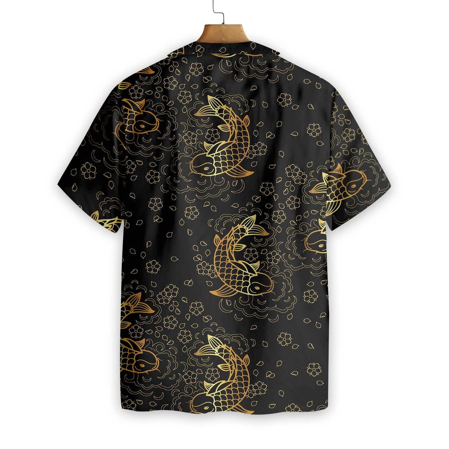 Koi Fish Seamless On Dark Pattern Hawaiian Shirt, Hawaiian For Gift
