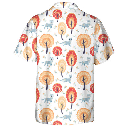 Colorful Decorative In Folk Style With Wolf Hawaiian Shirt, Hawaiian Shirt Gift, Christmas Gift