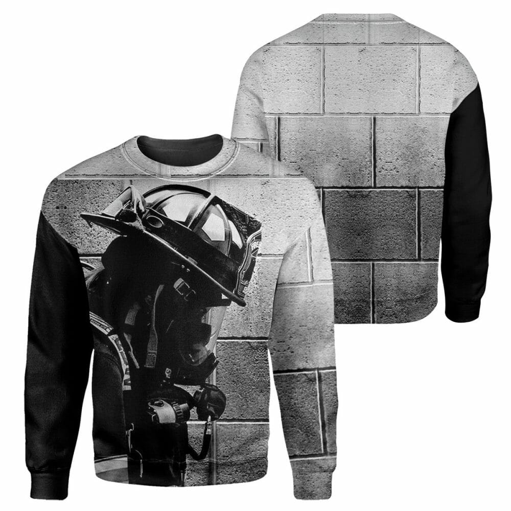 Black And White Firefighter - 3D All Over Printed Shirt Tshirt Hoodie Apparel