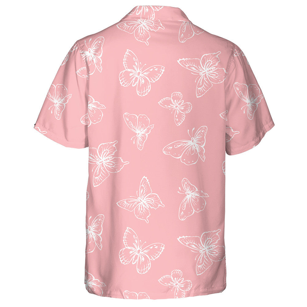 Féileacán Eitilte Fiáin Mhór gleoite Ar Léine Haváí Mheanúil Magenta, Bronntanas Léine Haváíais, Bronntanas Nollag