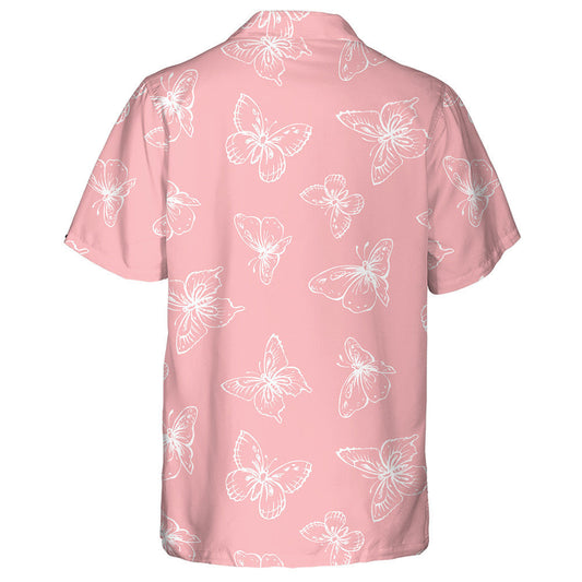 Féileacán Eitilte Fiáin Mhór gleoite Ar Léine Haváí Mheanúil Magenta, Bronntanas Léine Haváíais, Bronntanas Nollag