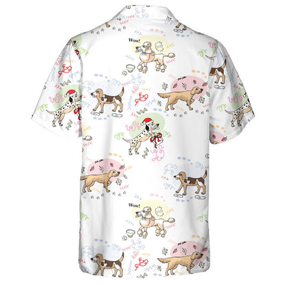 Beagle Dog Hand Drawn Animals Sketches Hawaiian Shirt, Hawaiian Shirt Gift, Christmas Gift