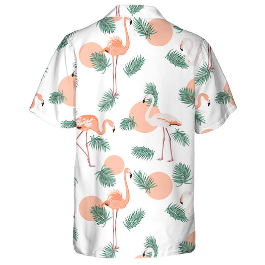 Flamingo Speisialta Le Ciorcal Bándearg Agus Duilleoga Pailme Léine Haváís, Bronntanas Léine Haváís, Bronntanas Nollag