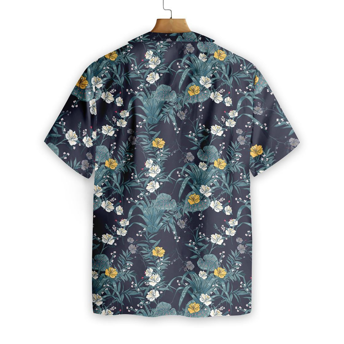 Floral On Dark Blue Background Design Hawaiian Shirt,Hawaiian Shirt Gift, Christmas Gift