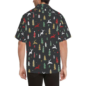 Funny Christmas Tree Deer Style Pattern Hawaiian Shirt, Hawaiian Shirt Gift, Christmas Gift.