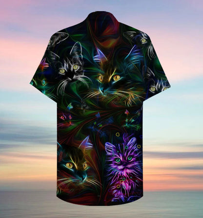 Head Of Cat Fantasy Design Hawaiian Shirt, Hawaiian For Gift
