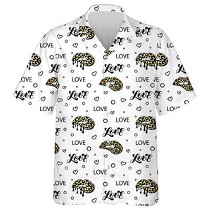 Wild African Leopard With Kissing And Biting Lips Hawaiian Shirt, Hawaiian Shirt Gift, Christmas Gift