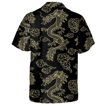 Traditional Chinese Dragon Flying In Clouds Hawaiian Shirt,Hawaiian Shirt Gift, Christmas Gift