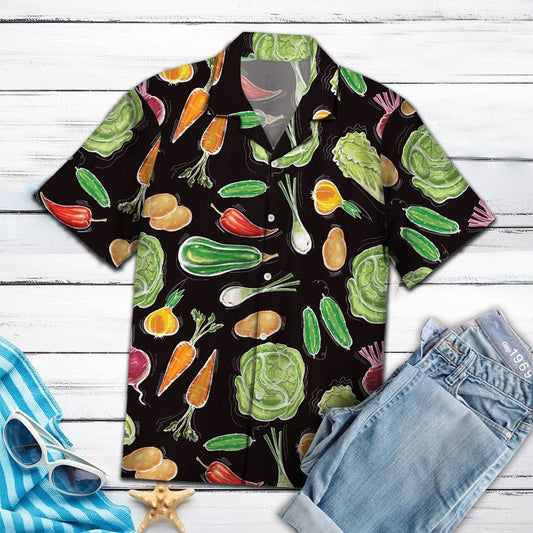 Vegan iontach gearrtha ina leath ar chúlra dubh Léine haváí, bronntanas Léine haváíais, bronntanas Nollag