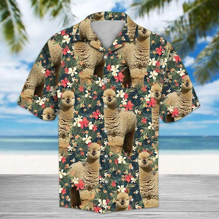 Buy Tropical Alpaca Hawaiian Shirt- Hawaiian Shirts -Hawaiian Shirt Gift, Christmas Gift