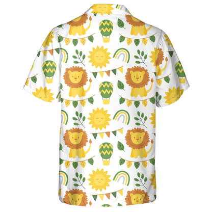 Lion The Sun Flags Rainbow And Balloons Hawaiian Shirt, Hawaiian Shirt Gift, Christmas Gift