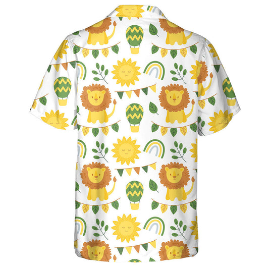 Lion The Sun Flags Rainbow And Balloons Hawaiian Shirt, Hawaiian Shirt Gift, Christmas Gift
