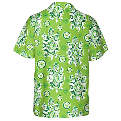 Turtles And Jellyfish On A Dark Blue Hawaiian Shirt, Hawaiian For Gift