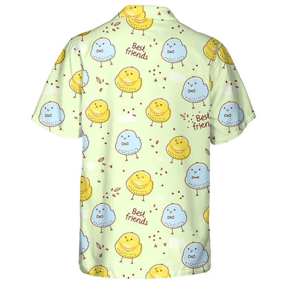 Best Friends With Cute Hatched Chickens Hawaiian Shirt, Hawaiian For Gift